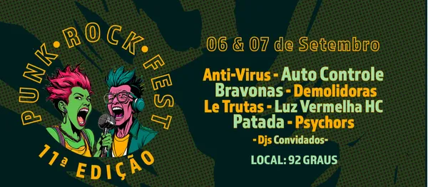 11° Punk Rock Fest - Curitiba 06/07 de Setembro 2024